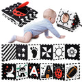 URMYWO Black and White Tummy Time High Contrast Newborn Toys 0-3 Months, Soft Baby Book, Visual Stimulation Montessori Sensory Infant Toys 0-6-12 Months, Shower Gift for Boys Girls