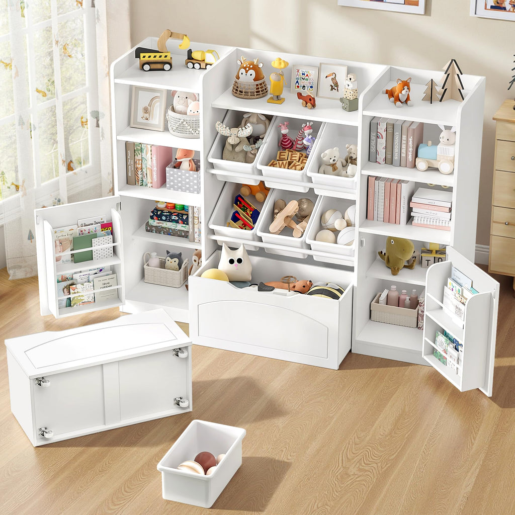 FINETONES Toy Storage Organizer with Movable Drawer Toy Organizer for Kids