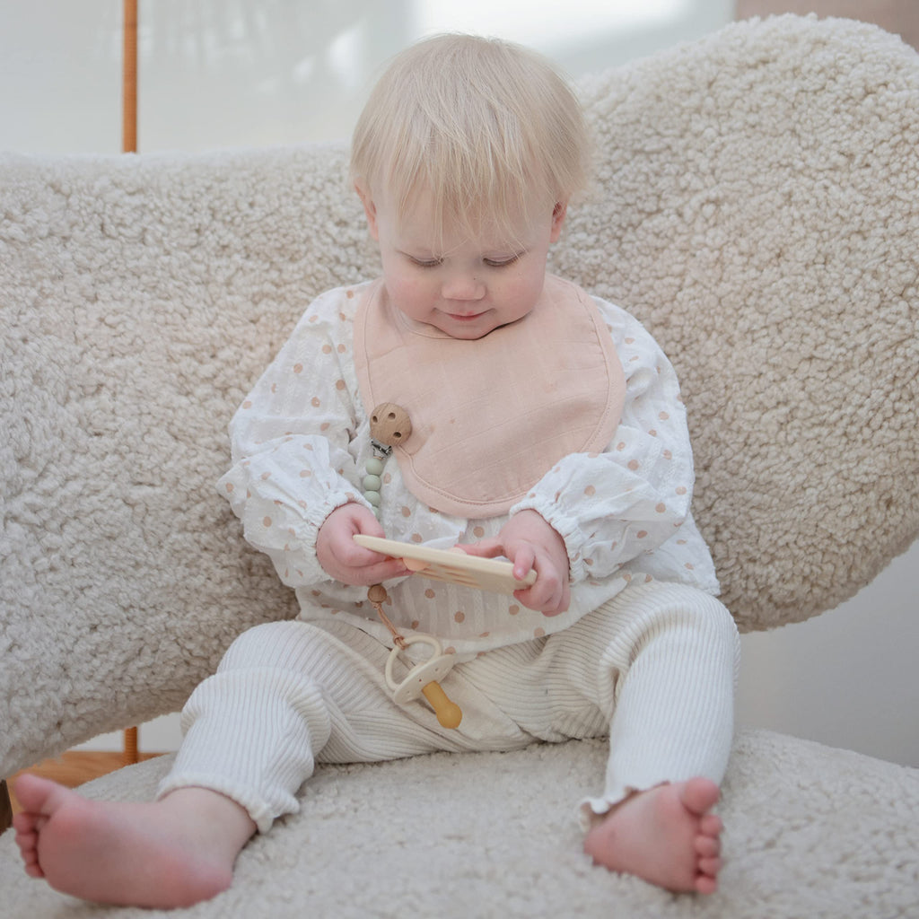 mushie 100% Silicone Baby Pacifier Clip BPA Free | Eva (Cloud)
