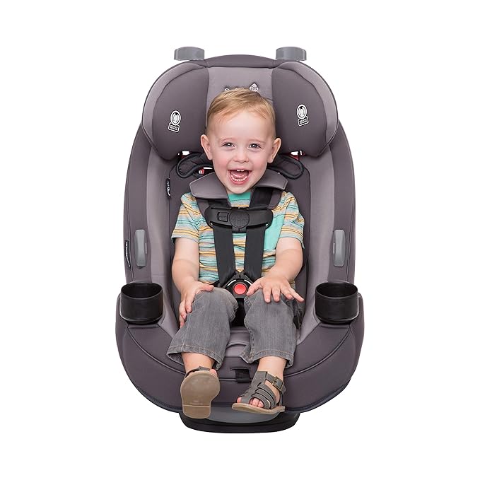 Safety 1st Grow and Go All-in-One Slim Convertible Car Seat, Rear Facing, 5-40 lbs, Forward Facing (30–65 lbs), High Back Booster Seat 40-100 pounds, Shadow