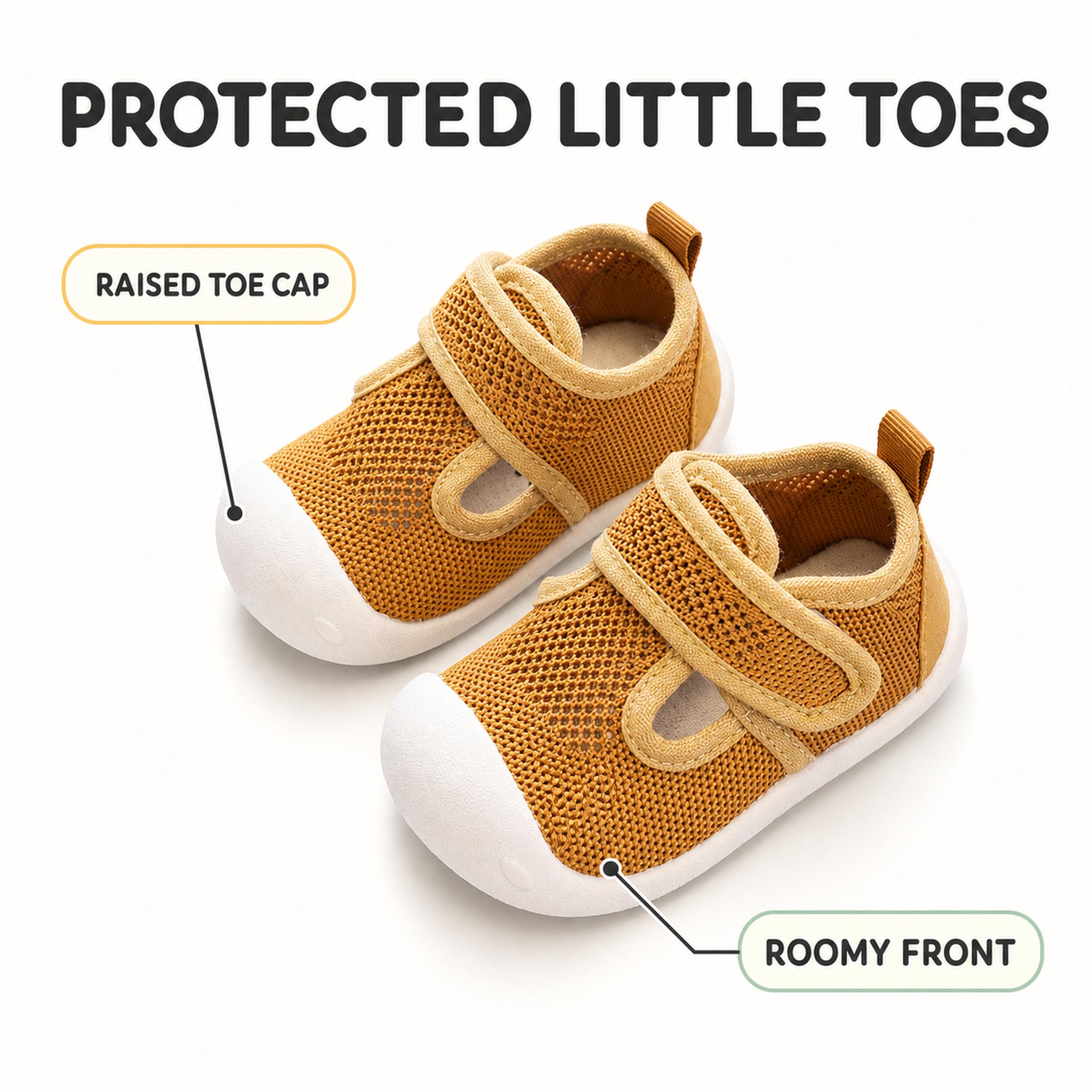 Charrost Baby Sandals Toddler Wide Toe First Walker Shoes