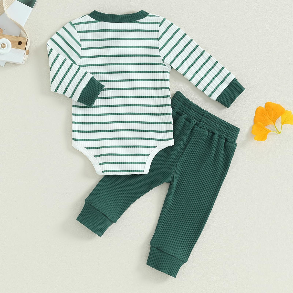 MA&BABY Newborn Baby Boy Clothes Ribbed Knit Long Sleeve Romper Pants Set