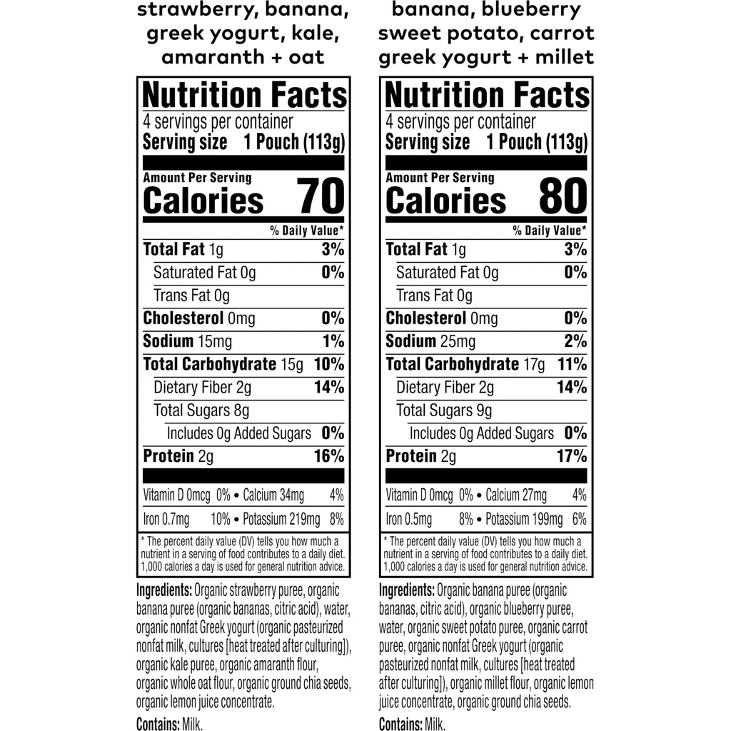 Plum Organics Variety Pack, 12+ Months Mighty 4 Food Group Blend, 8 Pack