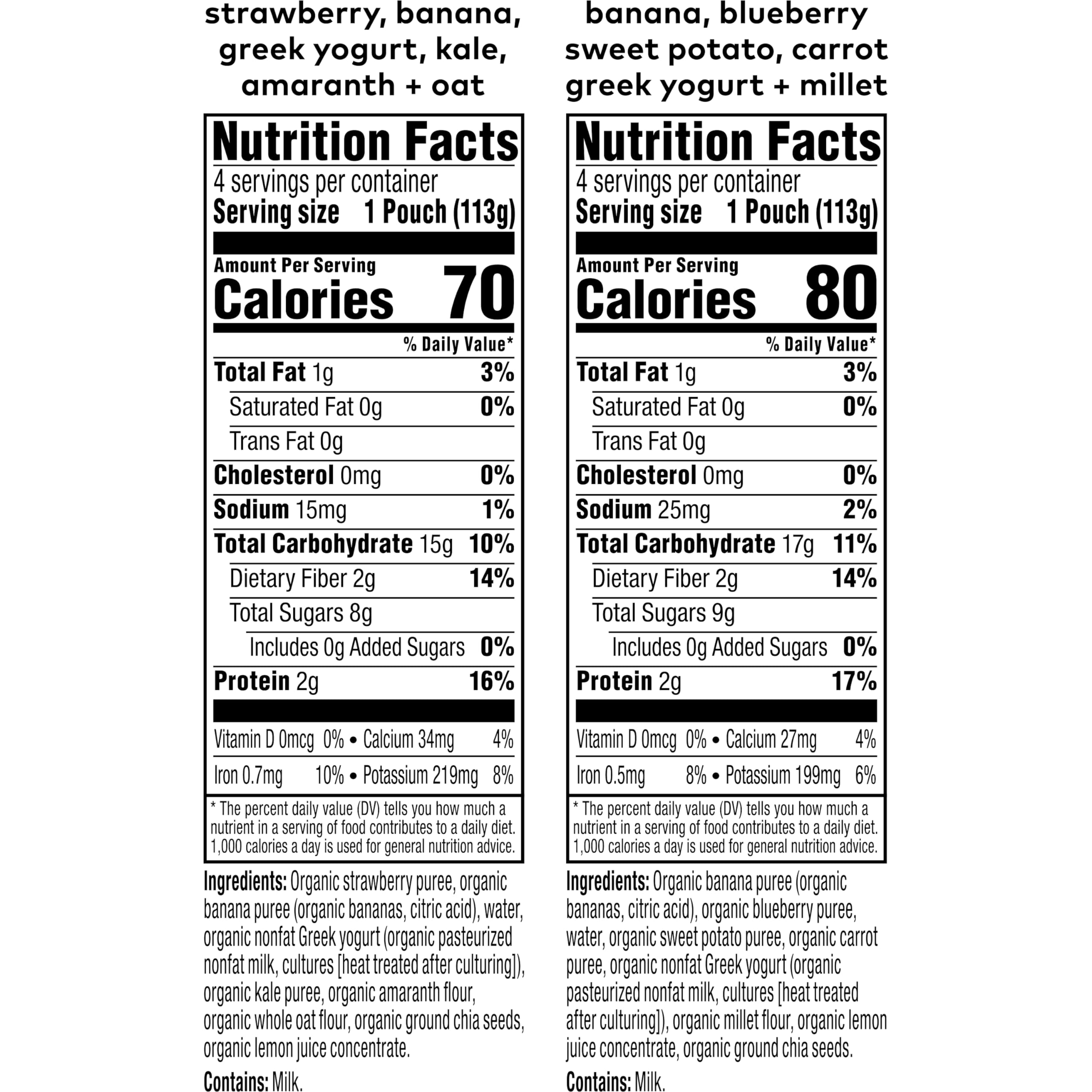 Plum Organics Variety Pack, 12+ Months Mighty 4 Food Group Blend, 8 Pack