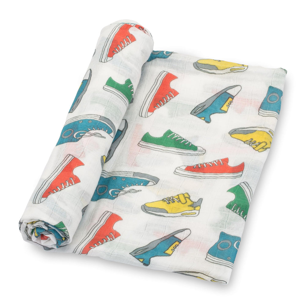 LollyBanks Muslin Swaddle Blankets, 100% Organic Cotton Baby Swaddle
