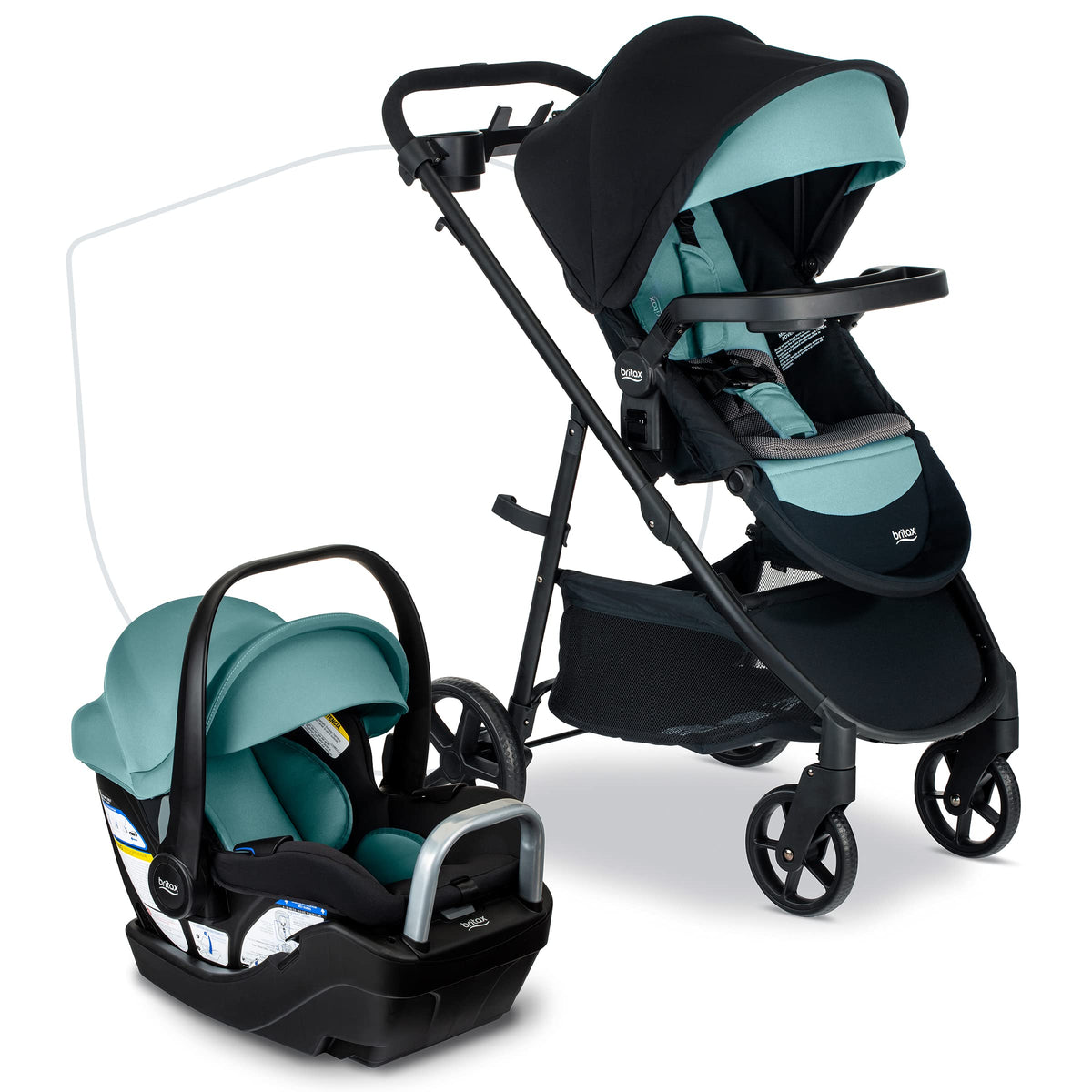 Britax Willow Brook S+ Travel System with Alpine Base — Raven Black