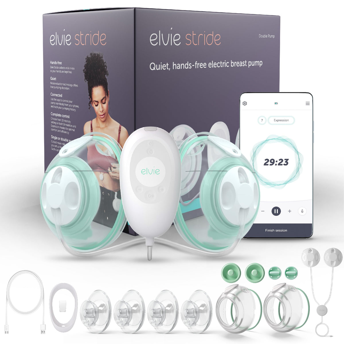 Elvie Stride Breast Pump Valves - Leak Proof, Dishwasher Safe, Food Grade Silicone - BPA Free - Accessories for Pumps & Breastfeeding Essentials - 3 Pack