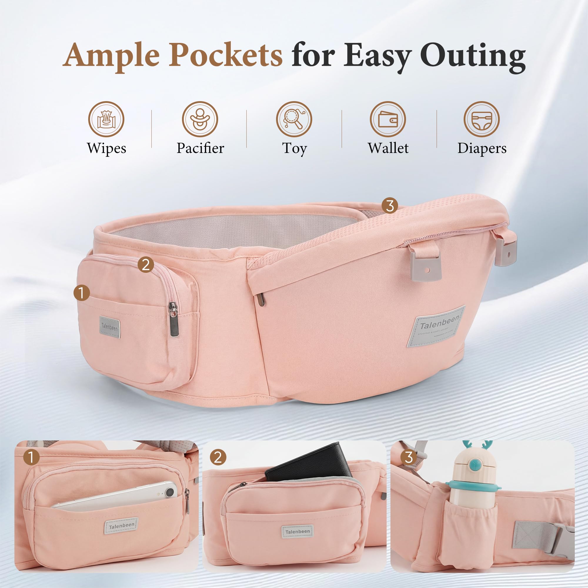 Baby Carrier Newborn to Toddler, 6-in-1 Baby Carrier