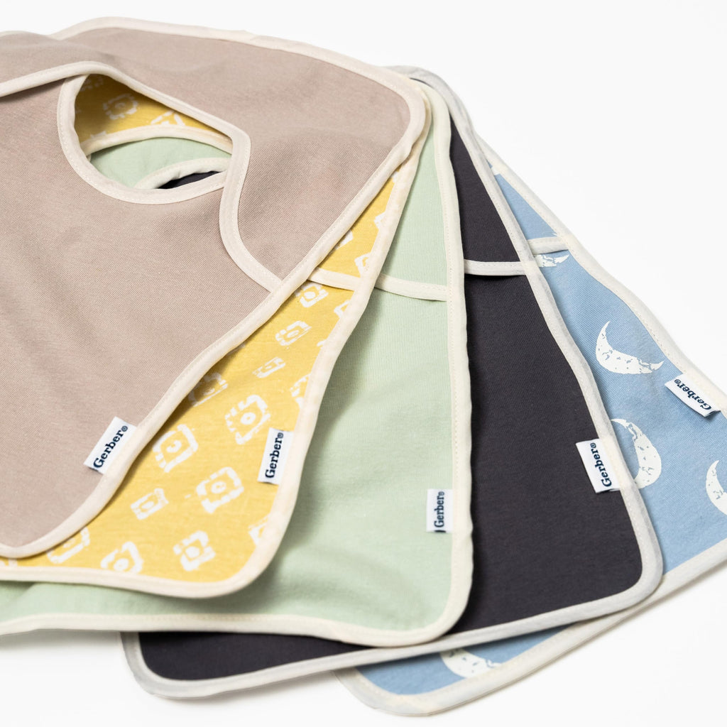 Gerber Baby Unisex Lap Shoulder Bibs 8-Pack, Multi Pink, One Size