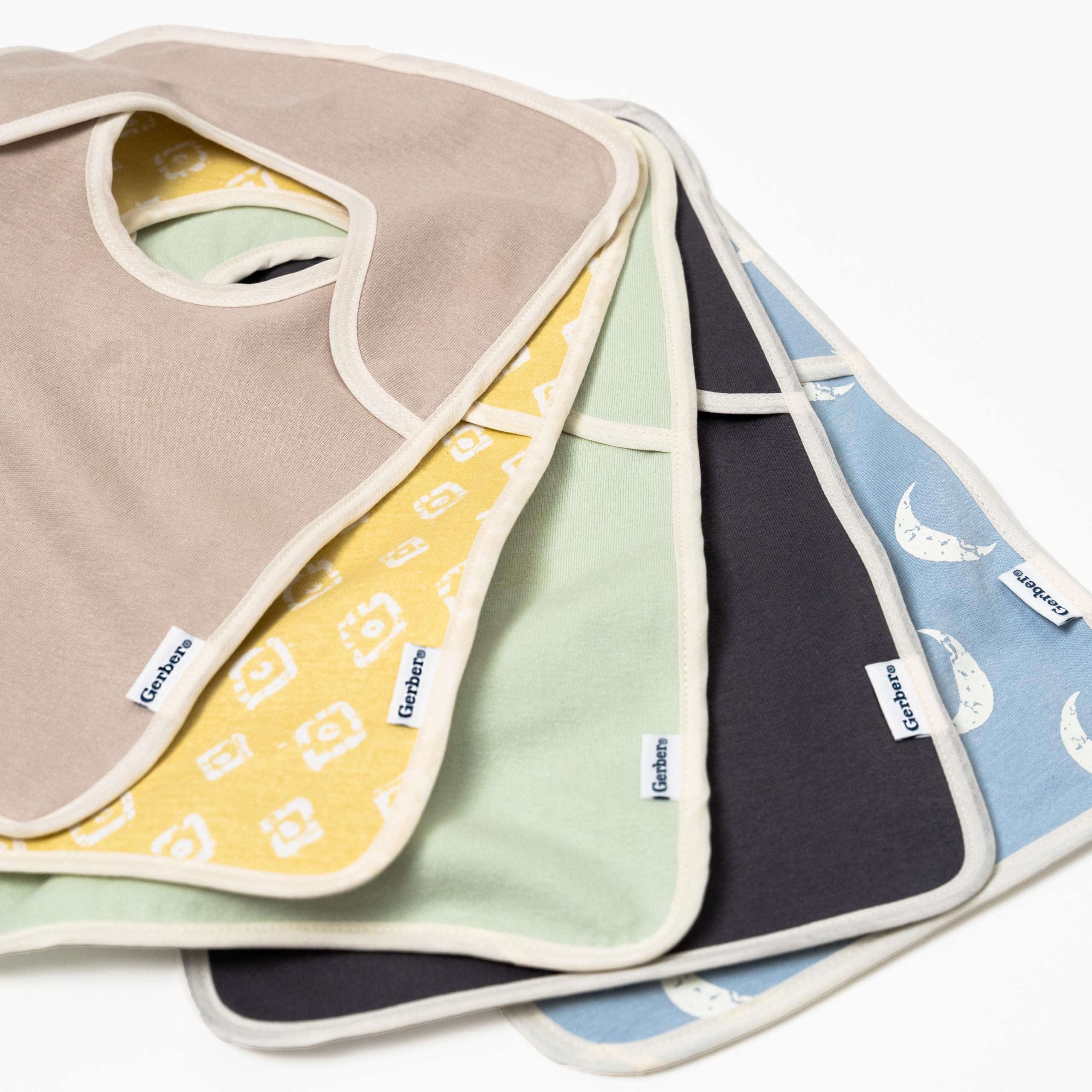 Gerber Baby Unisex Lap Shoulder Bibs 8-Pack, Multi Pink, One Size