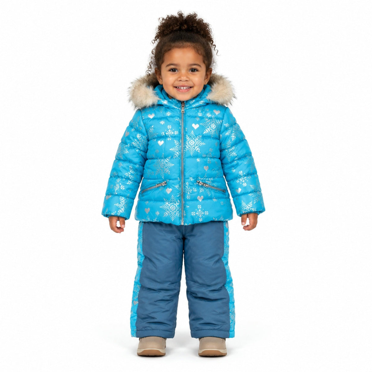 Arctic Quest Girls' Jacket and Snow Bib, Rose Violet (QJX0297C), 2T