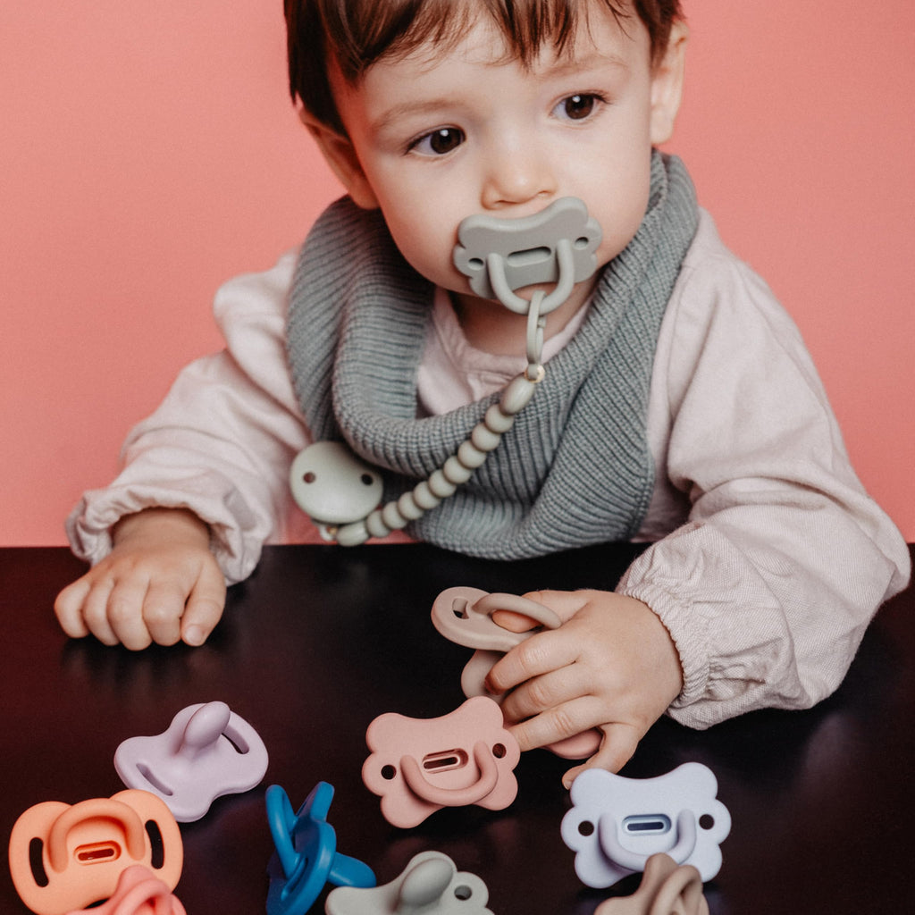 Color Essence SX PRO Silicone Baby Pacifier 1Pk, Made with 100% Soft Silicone, Baby Essentials Perfect for Breastfeeding Babies, Designed in Spain, 0-6 Mths, Irish Cream