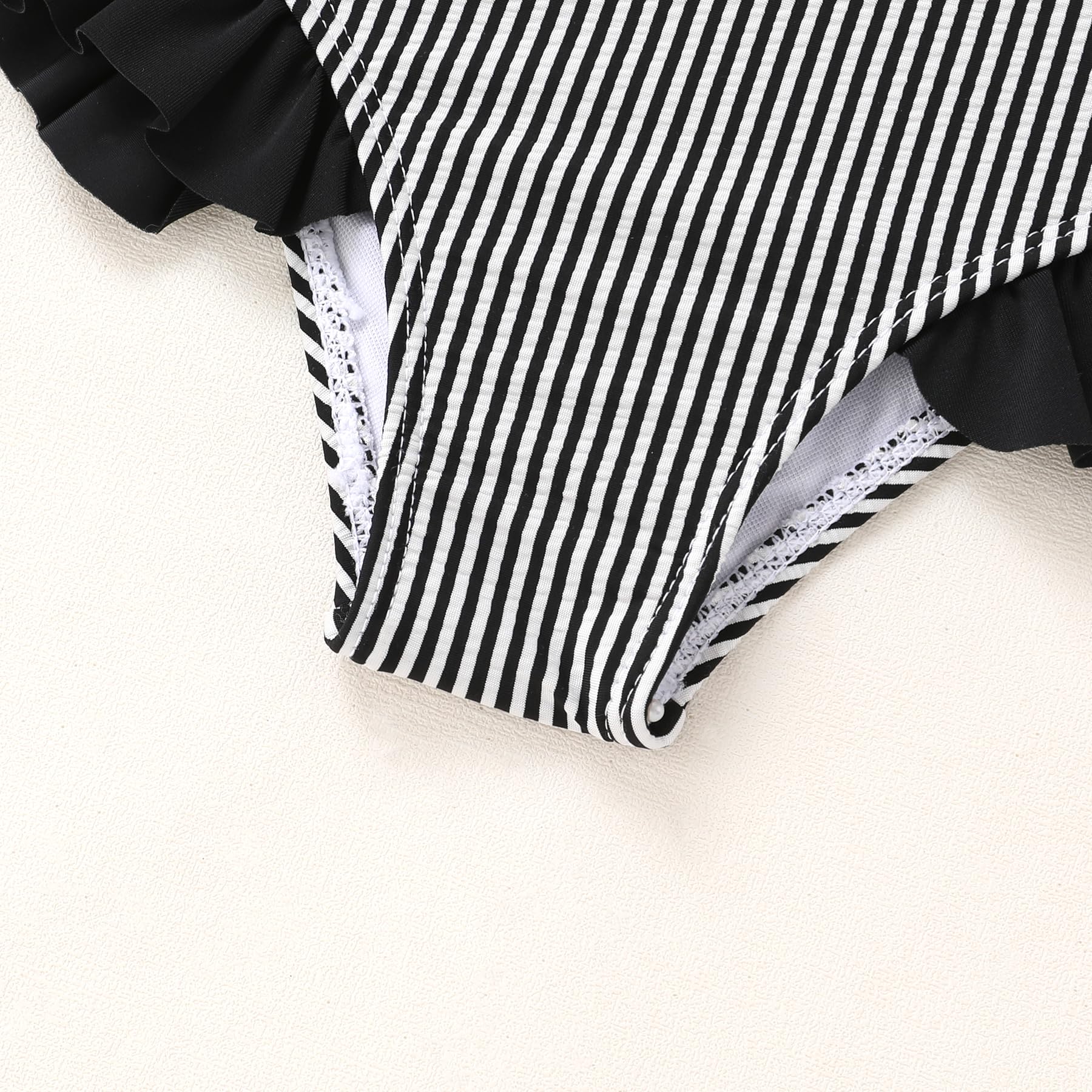YOUNGER TREE Toddler Girls Two Pieces Swimsuit Color Block Stripe Swimwear Summer Beach Bathing Suit