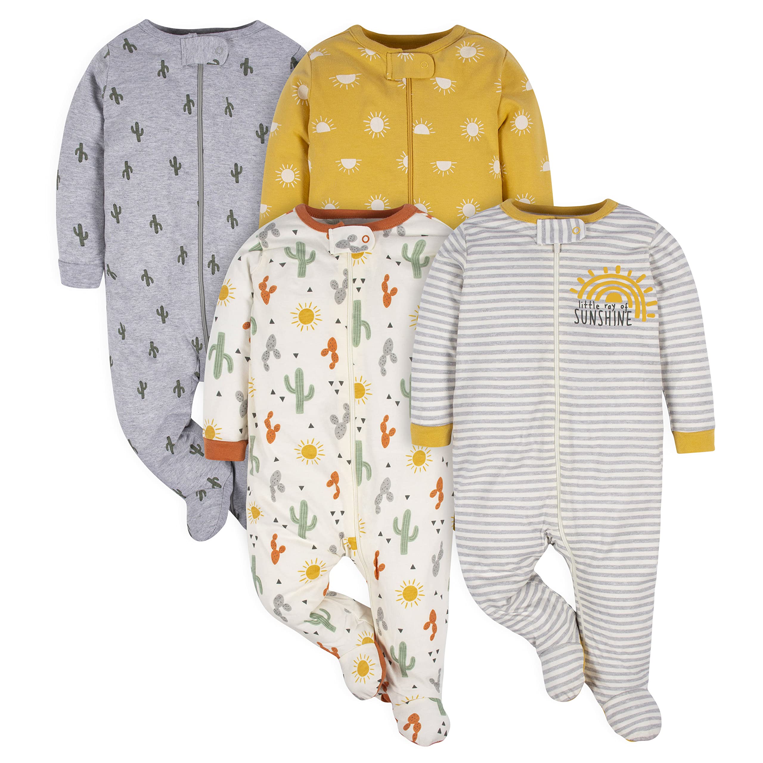 Gerber Unisex Baby 4 Pack 'N Play Footie And Toddler Sleepers, Southwest, Preemie US