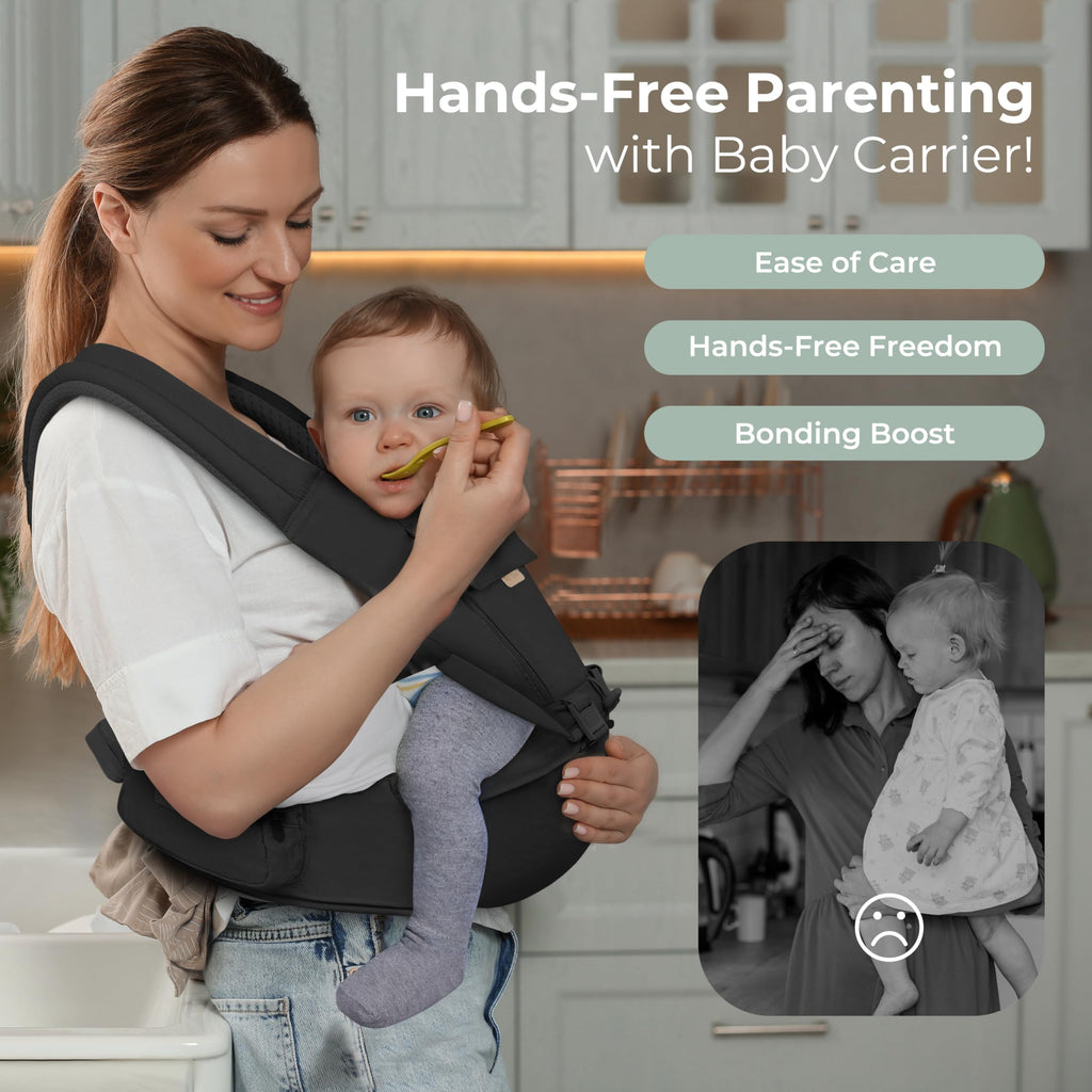FRUITEAM Safety-Certified Baby Carrier with Hip Seat Newborn to Toddler