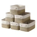 Sacyic Small Storage Baskets for shelves,Fabric Storage Baskets for closet,rectangular Collapsible baskets for organizing clothes,books,gifts