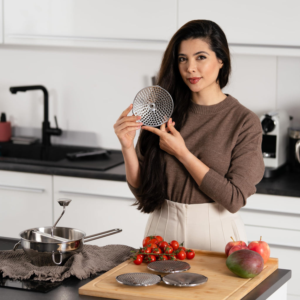 Hungry Artisan Stainless Steel Food Mill for Tomato Sauce & Canning