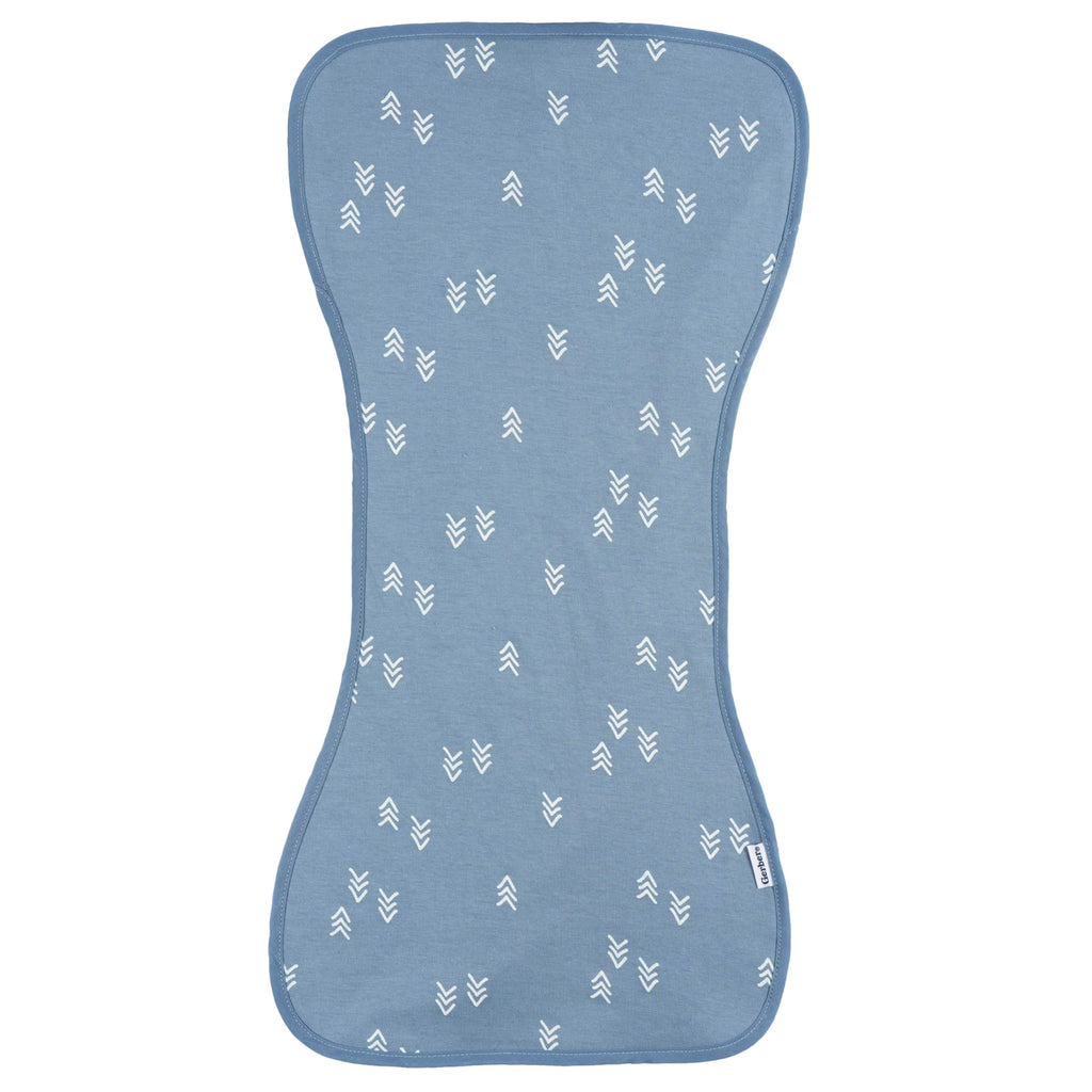 Gerber Baby Unisex Burp Cloths 5-Pack, Blue Gold, Size 10.5" x 21"