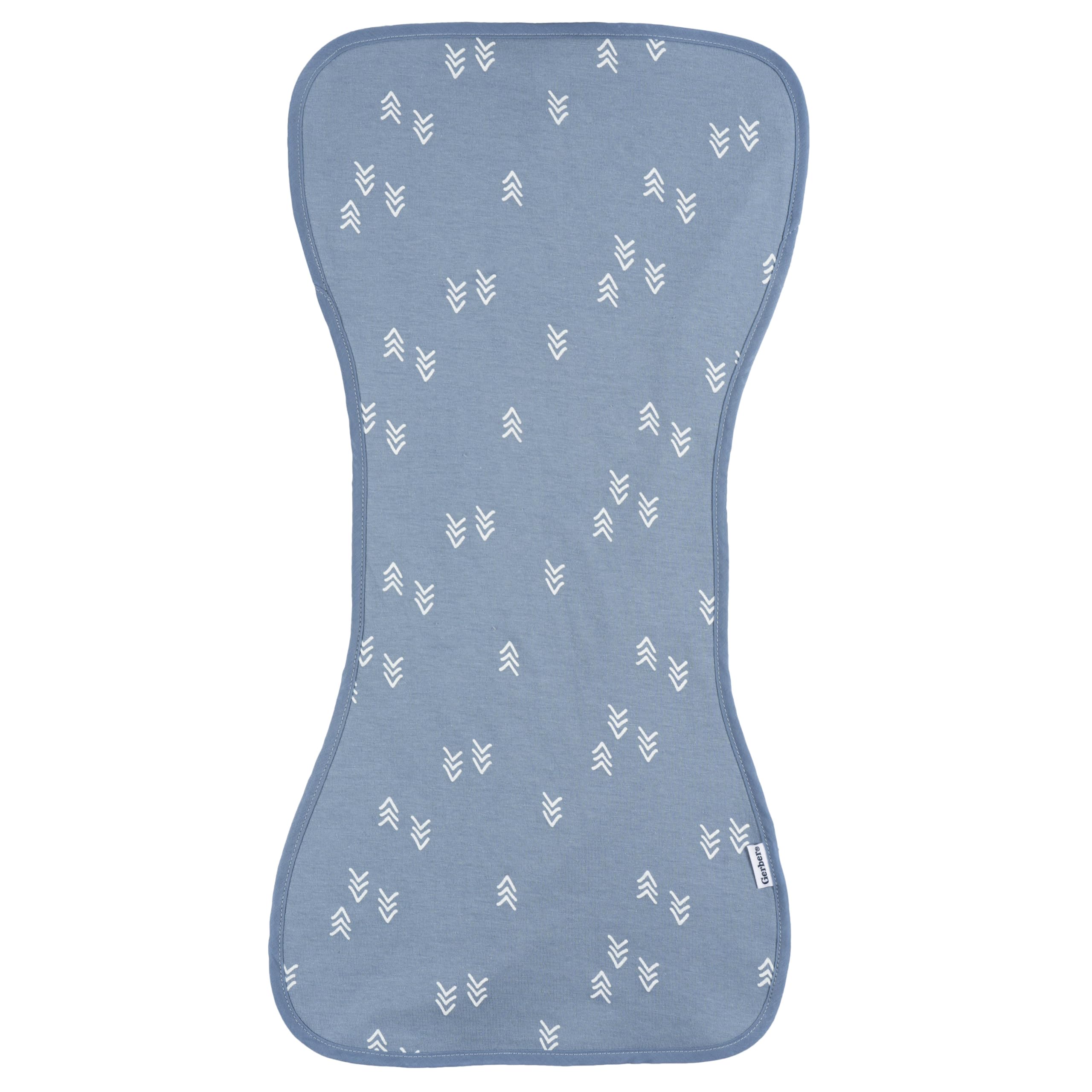 Gerber Baby Unisex Burp Cloths 5-Pack, Blue Gold, Size 10.5" x 21"