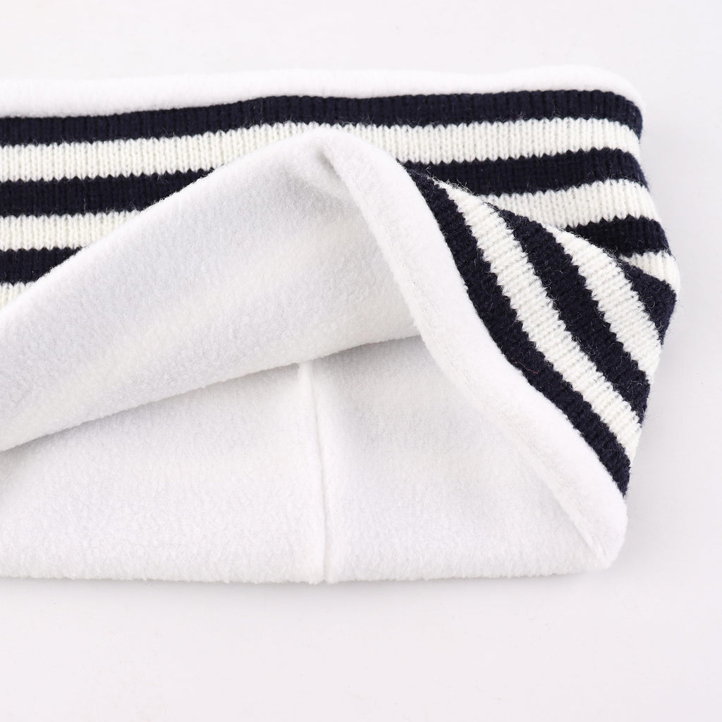 LANGZHEN Toddler Kids Infant Winter Hat,Earflap Knit Warm Cap Fleece Lined Beanie for Baby Boys Girls (Bear-Blue+Grey, 12-24 Months)