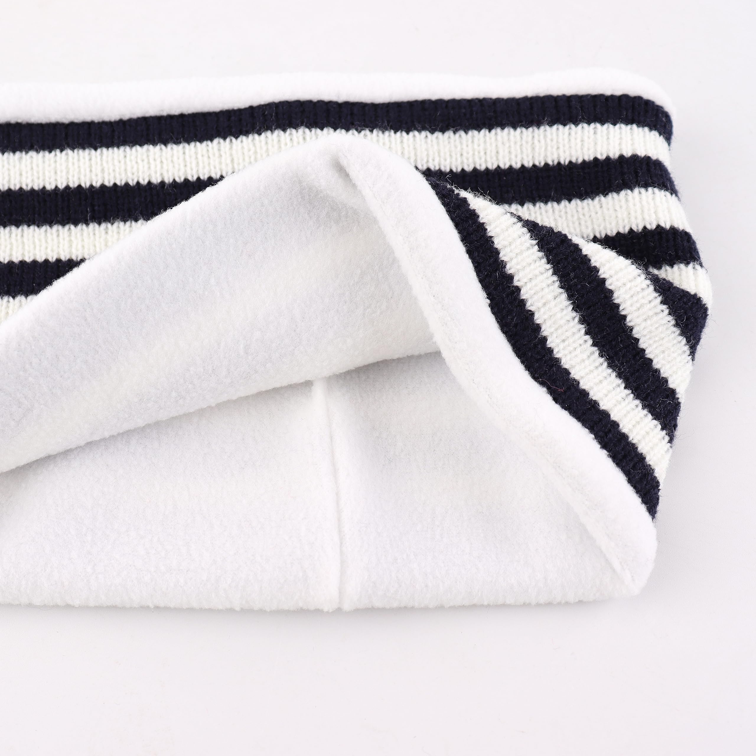 LANGZHEN Toddler Kids Infant Winter Hat,Earflap Knit Warm Cap Fleece Lined Beanie for Baby Boys Girls (Bear-Blue+Grey, 12-24 Months)