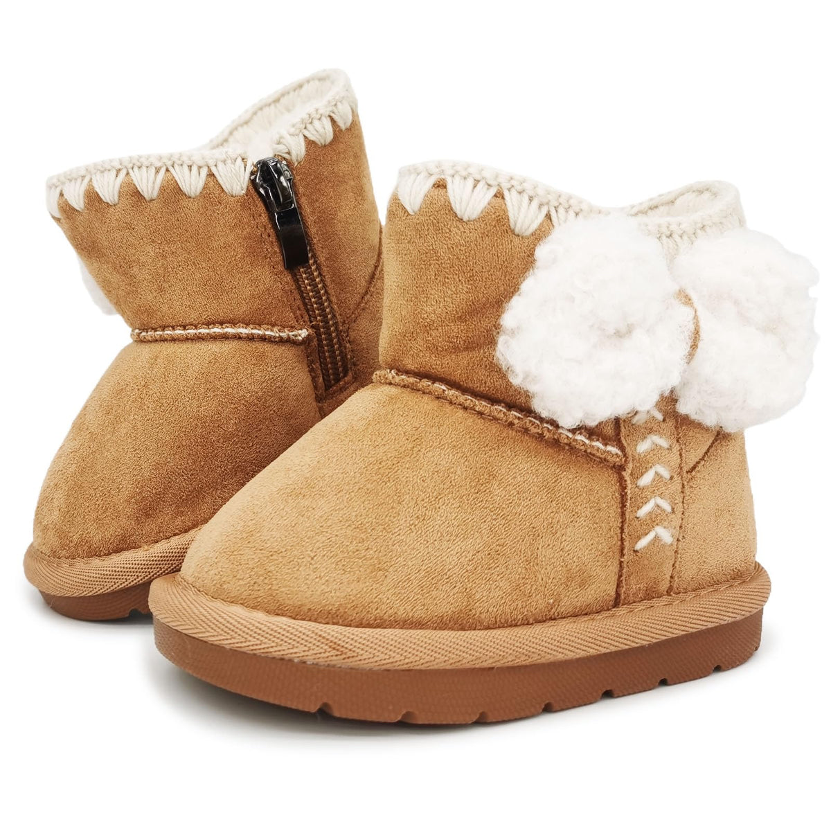 iSusuJo Baby Boots Infant Boy Girl Winter Snow Booties Pink 6-12 Months