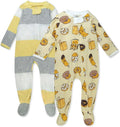 HonestBaby Sleep and Play Footed Pajamas One-Piece Sleeper Jumpsuit Zip-Front PJs 100% Organic Cotton for Baby Girls