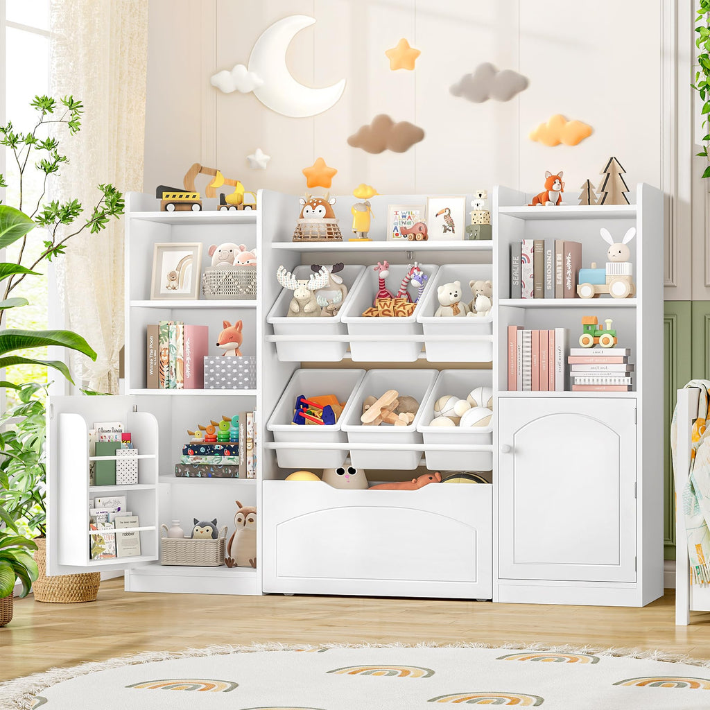 FINETONES Toy Storage Organizer with Movable Drawer Toy Organizer for Kids