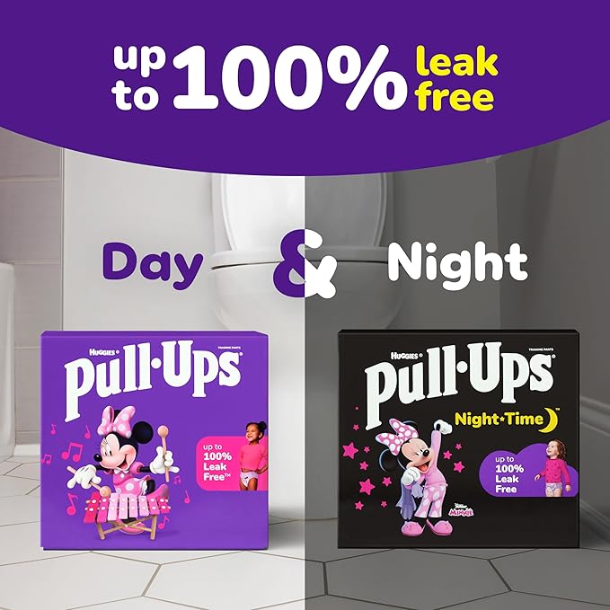 Pull-Ups Girls' Potty Training Pants, Size 4T-5T Training Underwear (38-50 lbs), 56 Count