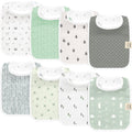 KeaBabies 8-Pack Organic Baby Bibs for Boys, Girls Drool Bibs (Nordic)