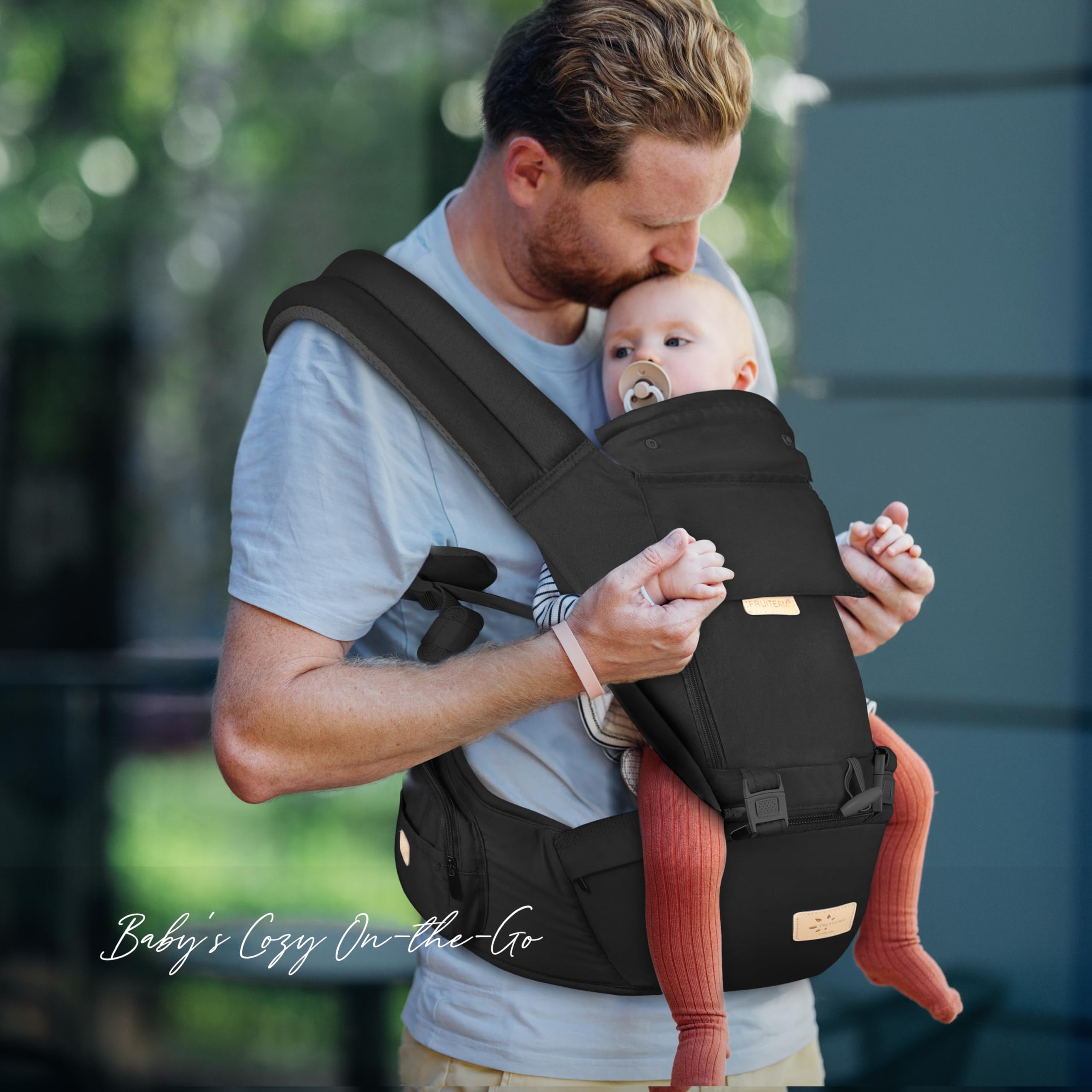FRUITEAM Safety-Certified Baby Carrier with Hip Seat Newborn to Toddler