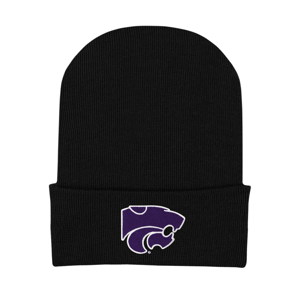 College Baby Infant Knit Cap Kansas State Wildcats Logo - Black - Newborn