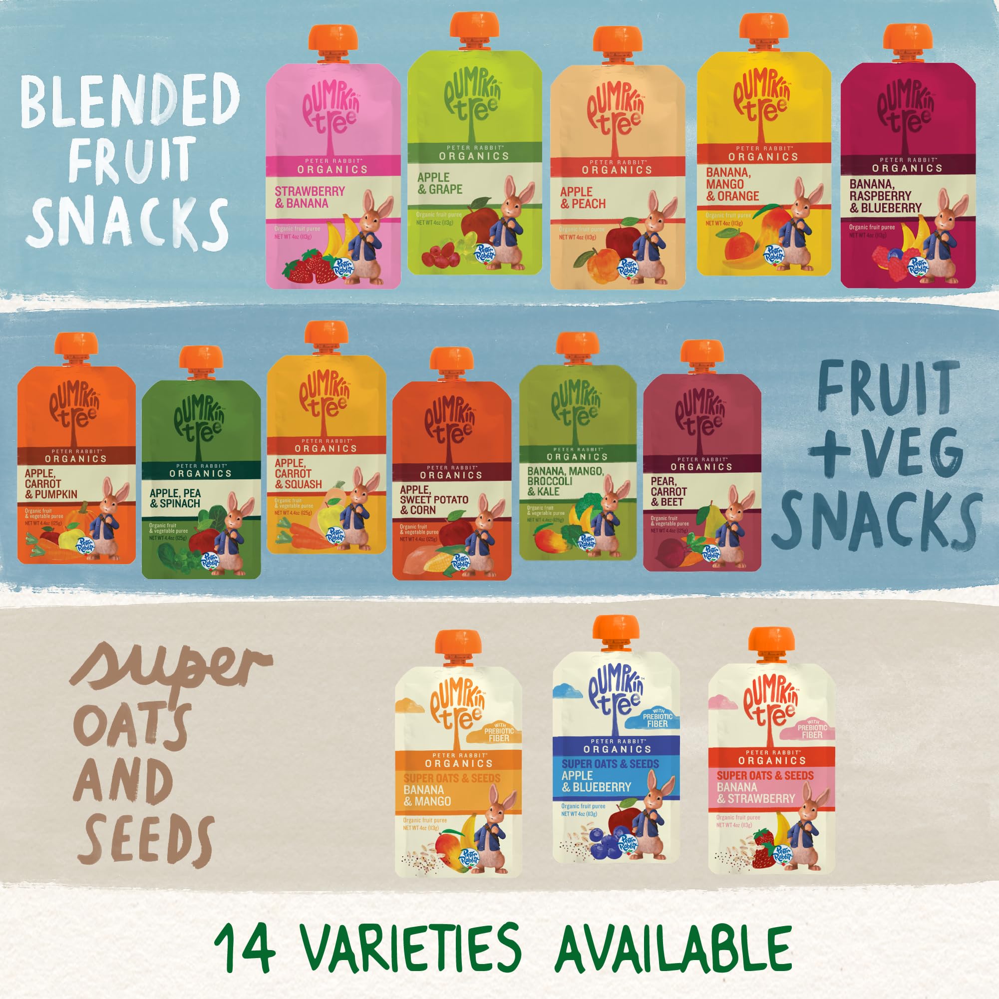 Pumpkin Tree Peter Rabbit Organics Apple, Carrot and Pumpkin Puree, 4.4 Ounce (Pack of 10)