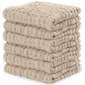Comfy Cubs Muslin Baby Washcloths 10"x10" 6 Pk - Sand