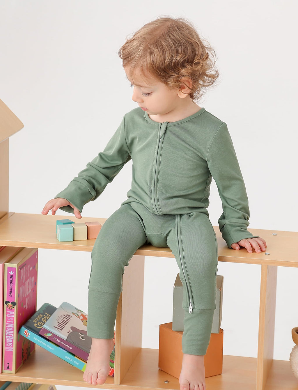 JunNeng Viscose from Bamboo Baby Boy Sleeper Pajamas with Mitts 12-18M