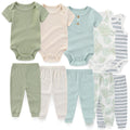 JELYLOVE 10 Pack Baby Boy Girl Bodysuits And Pants Sets New Born Outfits