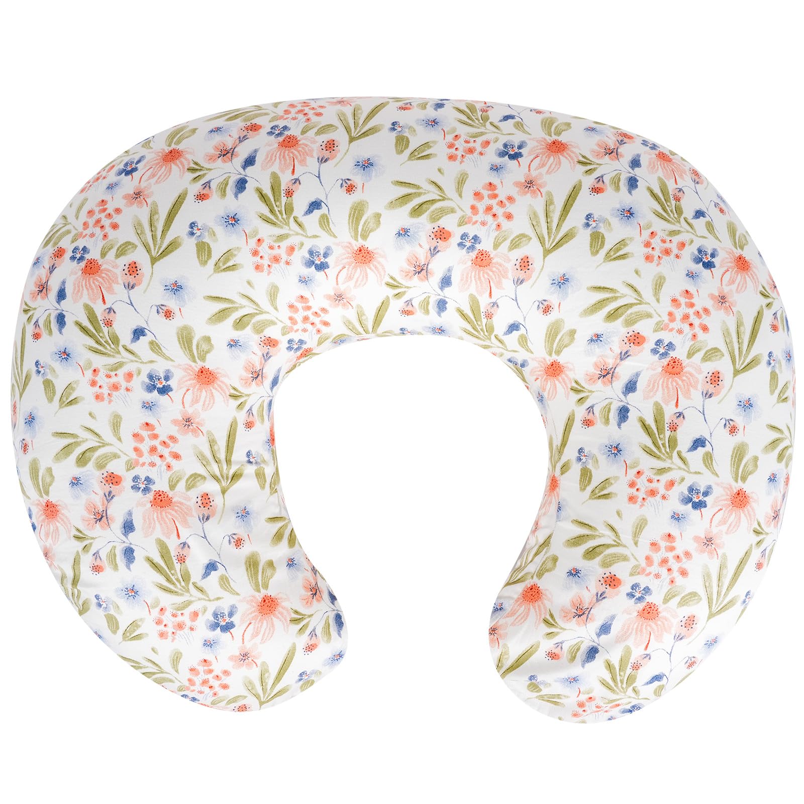 LLCJYYCY Nursing Pillow - Breastfeeding Pillow with Breathable Filling & Removable Cover, Ergonomic Support for Breastfeeding & Bottle (Green Leaf,0-12 Months)