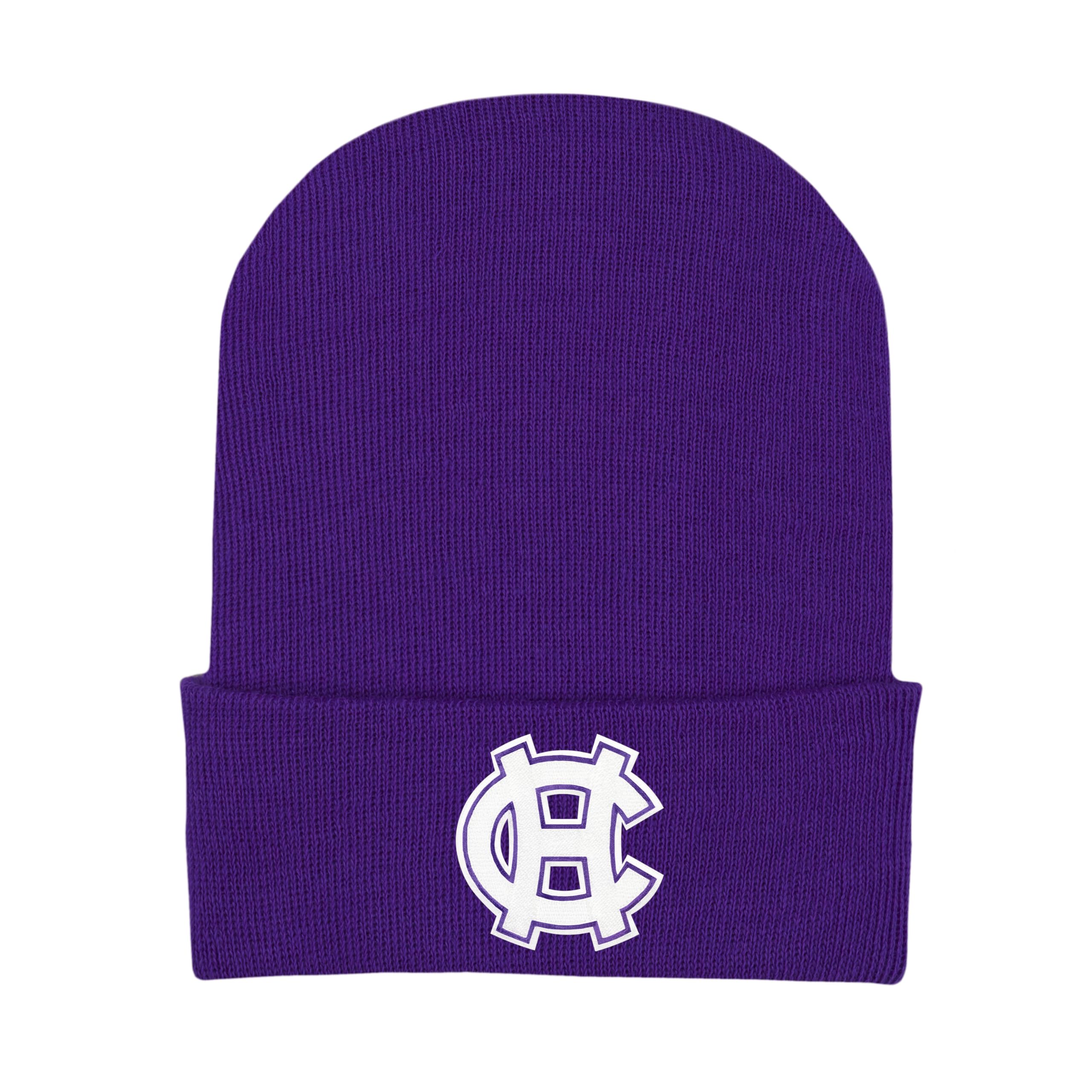 College Baby Infant Knit Cap Holy Cross Crusaders Logo - Purple - Newborn