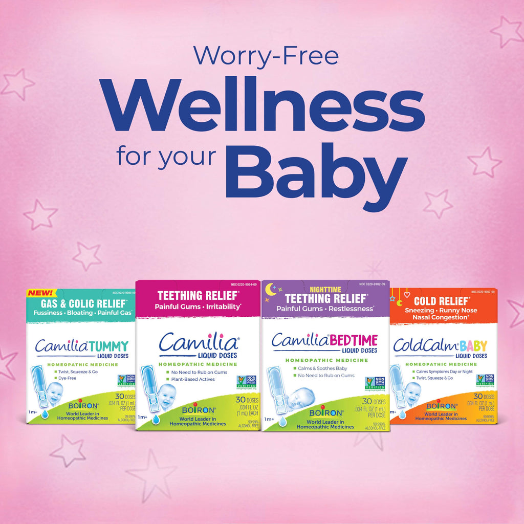 Boiron Camilia Bedtime Liquid Doses for Nighttime Teething Relief, Painful Gums, Restlessness, and Irritability - 30 Count