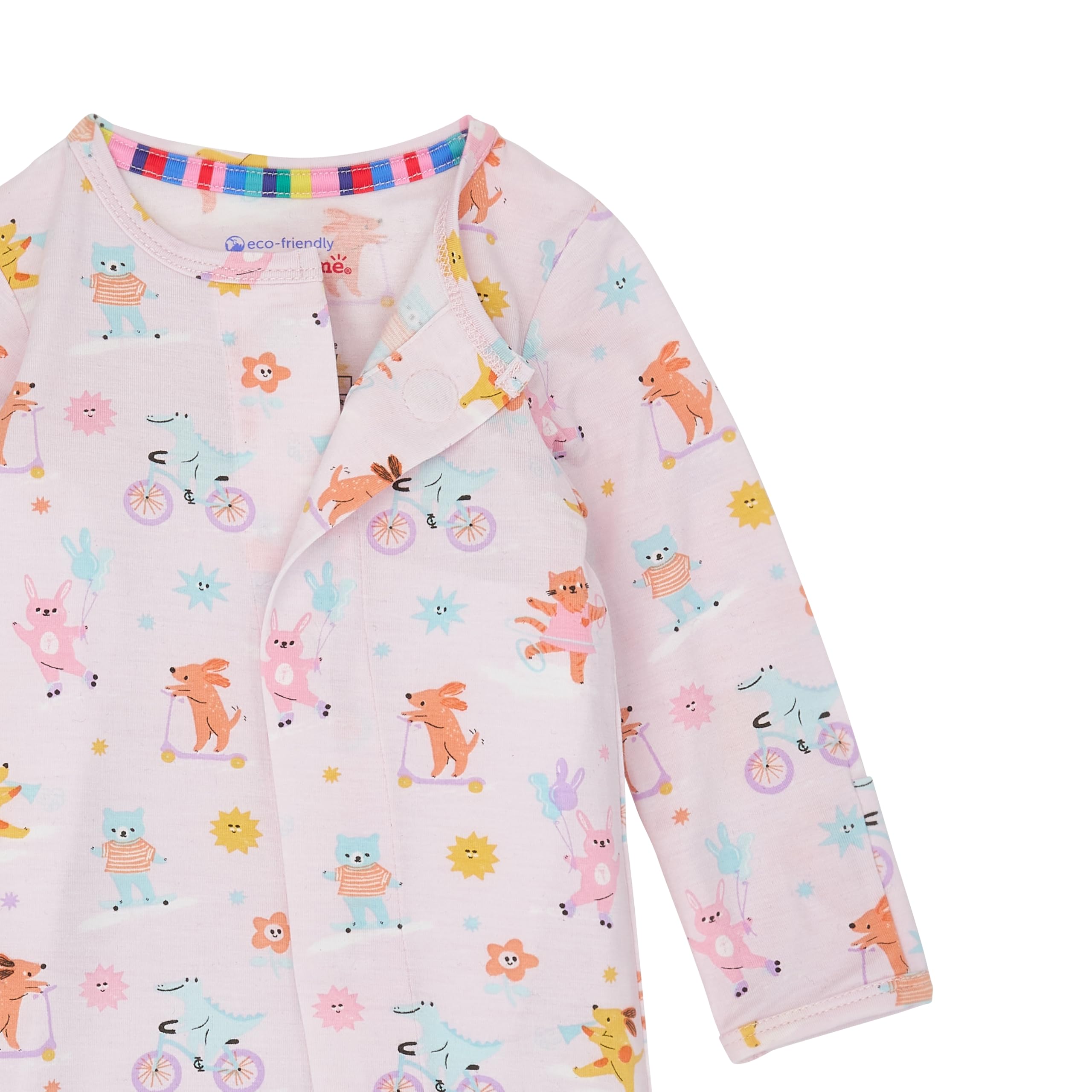 Magnetic Me Girls Modal Magnetic Baby Footie Pajamas | Silky Soft Modal Fabric | Animal Pals | 3-6 Months