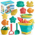Beach Toys for Kids 12 PCS - Collapsible Sand Toys Set for Toddlers