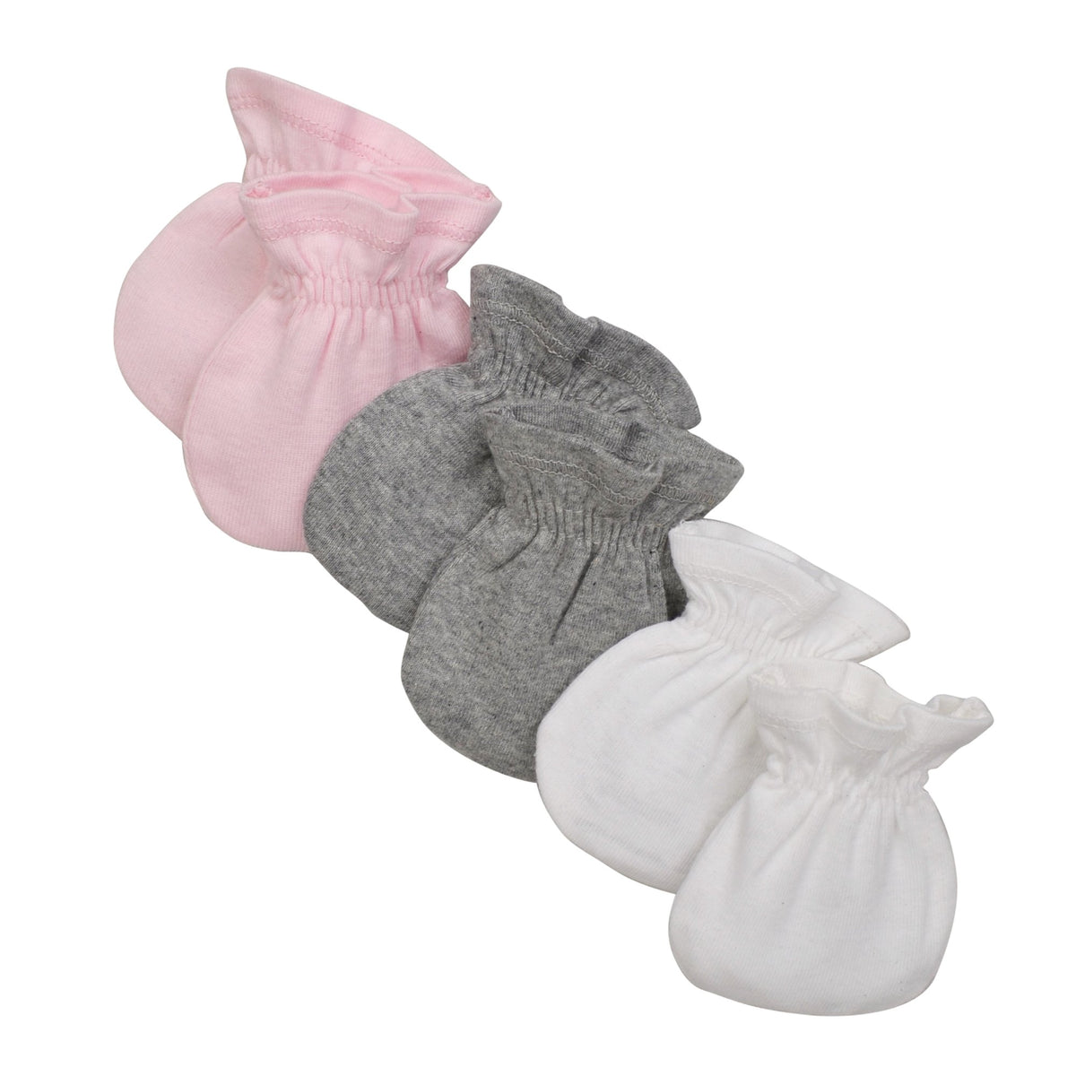 Burt's Bees Baby Girls Mittens, No-scratch Mitts, 100% Organic Cotton, Set Of 3 Gloves, Cloud