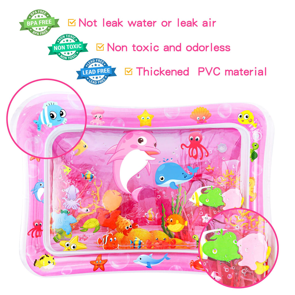 Yeeeasy Tummy Time Water Mat for Girl, Baby Girl Toys for 0, 3, 6, 9, 12 Months, Baby Girl Gifts, Develop Sensory Toys Kids' Indoor Climbers & Play Structures