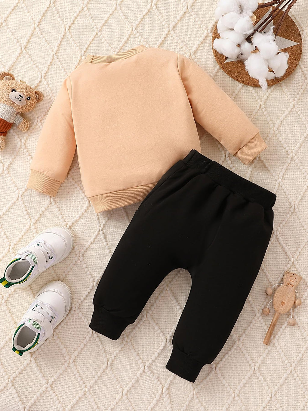 Twosya Toddler Baby Boy Clothes Infant Fall Winter Outfit Long Sleeve Sweatshirt Pullover Tops and Joggers Pants 2Pcs Set