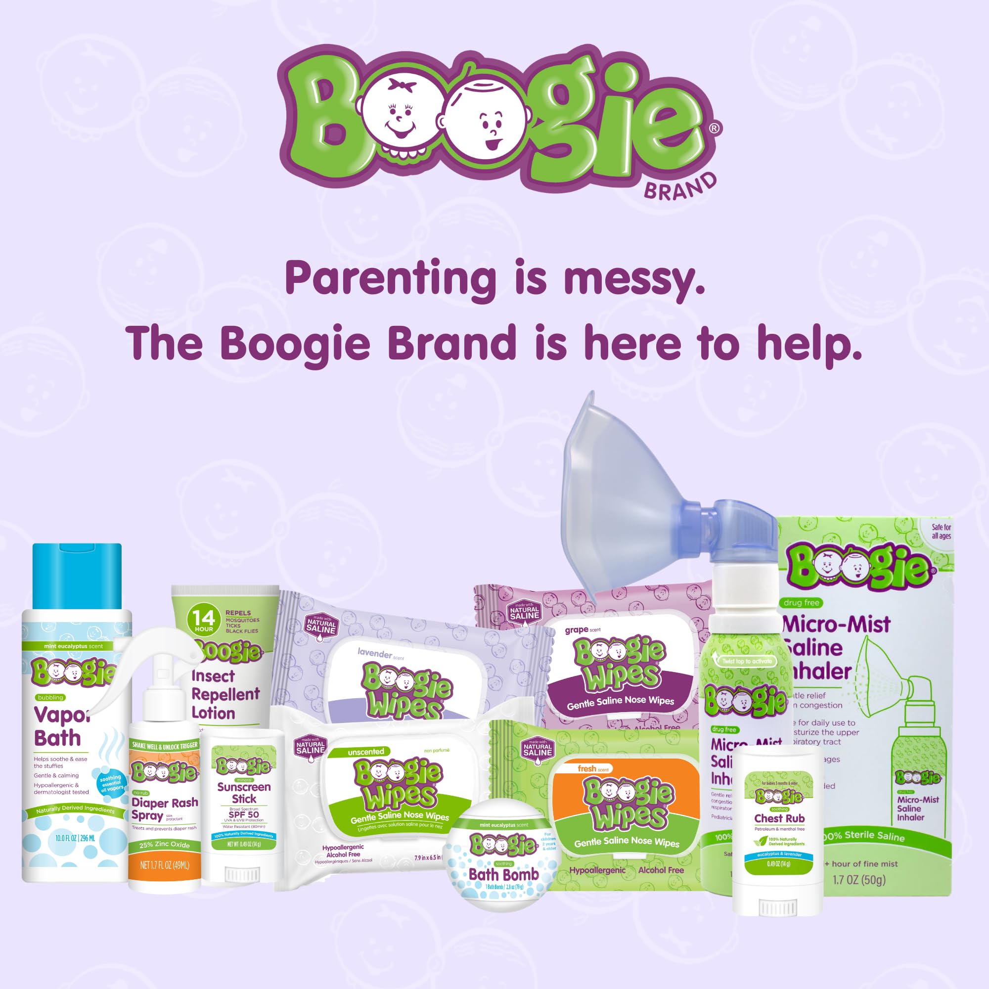 Boogie Micro-Mist Saline Inhaler, Unscented - 1.7 oz