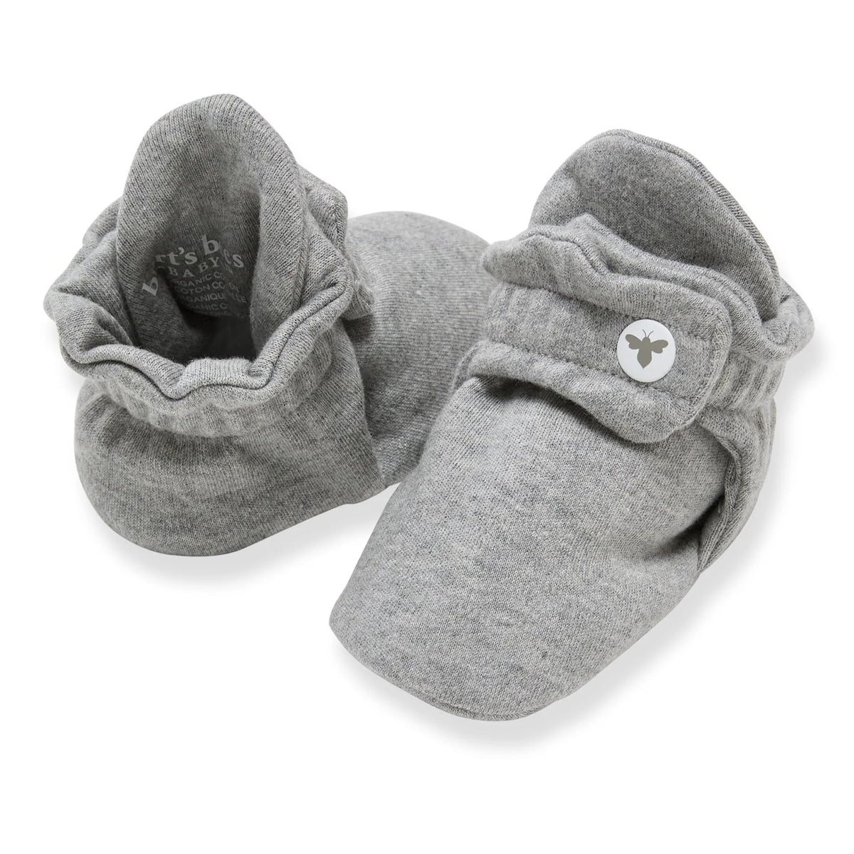 Burt's Bees Baby Girls Booties Organic Cotton Newborn Essentials Shoes, Gender Neutral Color for Ages 0 to 9 Months Old