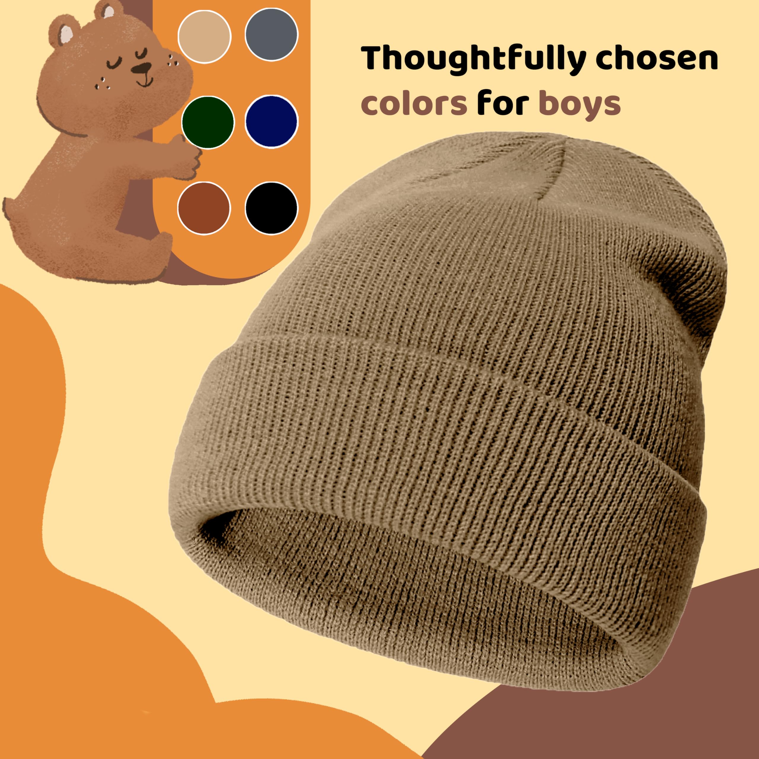 YMYDYFC Baby Beanie 3Pack Toddler Beanie Baby Winter Hats Boy&Girl 0-6Years