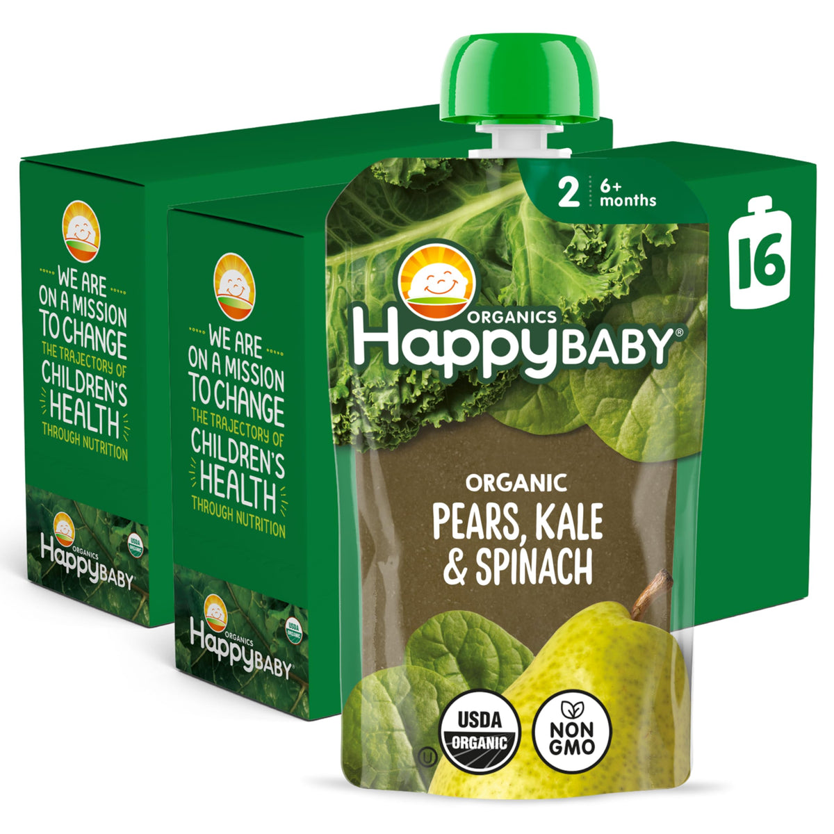 HAPPY BABY Clearly Crafted, Stage 2, Fruit & Veggie Variety Pack, 4oz (10)