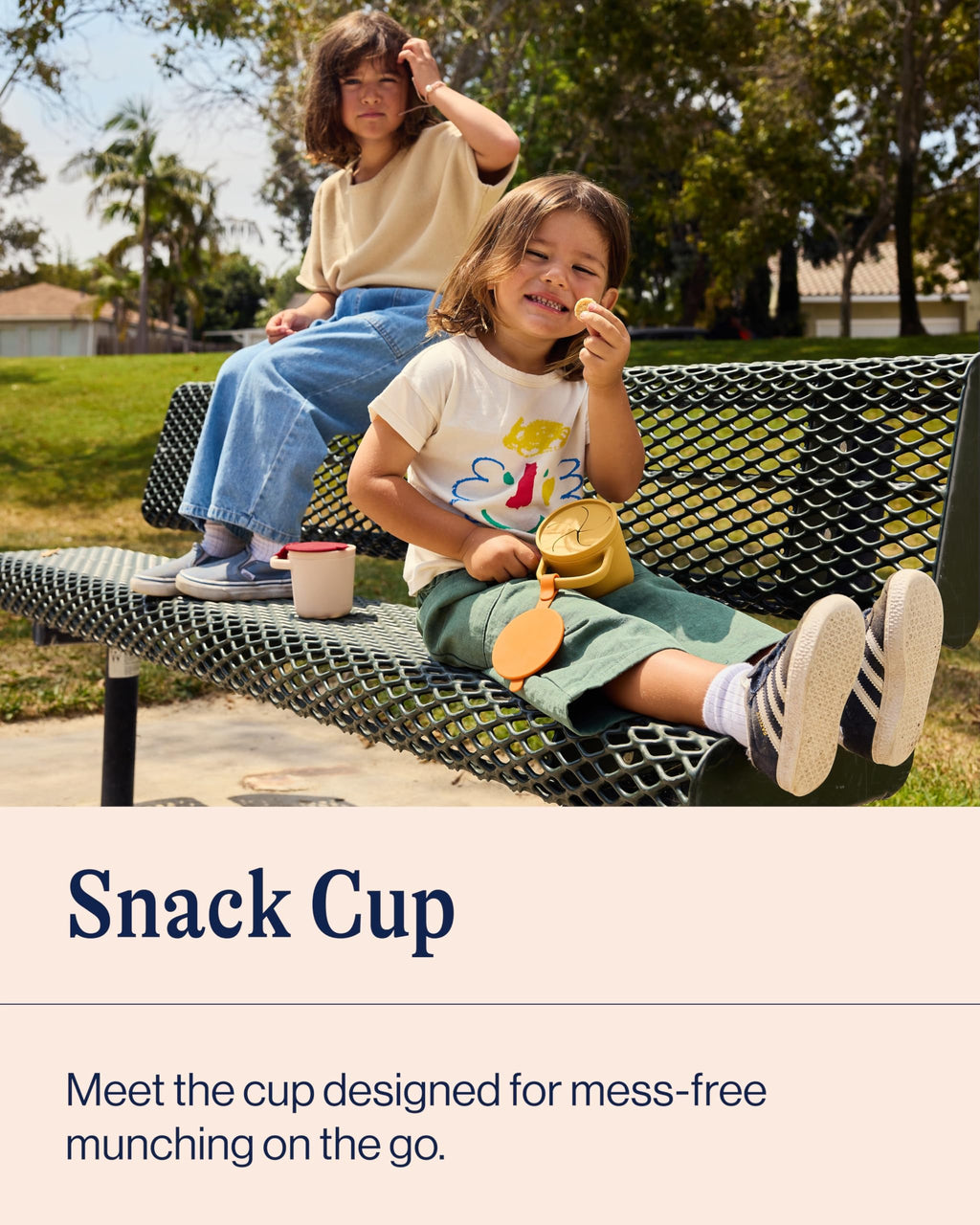 Lalo Snack Cup - Mess-Free Silicone Snack Cups for Toddlers & Babies with Detachable Lid, BPA-Free Baby Snack Containers, Fits Most Stroller & Car Seat Cup Holders, Dishwasher Safe, Berry & Cream