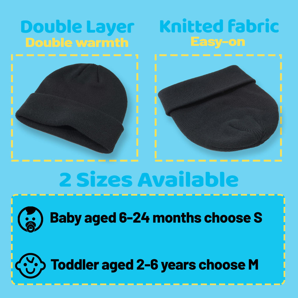 YMYDYFC Baby Beanie 3Pack Toddler Beanie Baby Winter Hats Boy&Girl 0-6Years